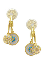 Snowflake Disc Cubic Zirconia Clip On Earrings E7797