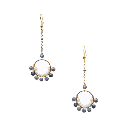 18K Gold Plated Various Stones Earrings E8762