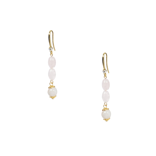 18K Gold Plated Various Stones Earrings E8767