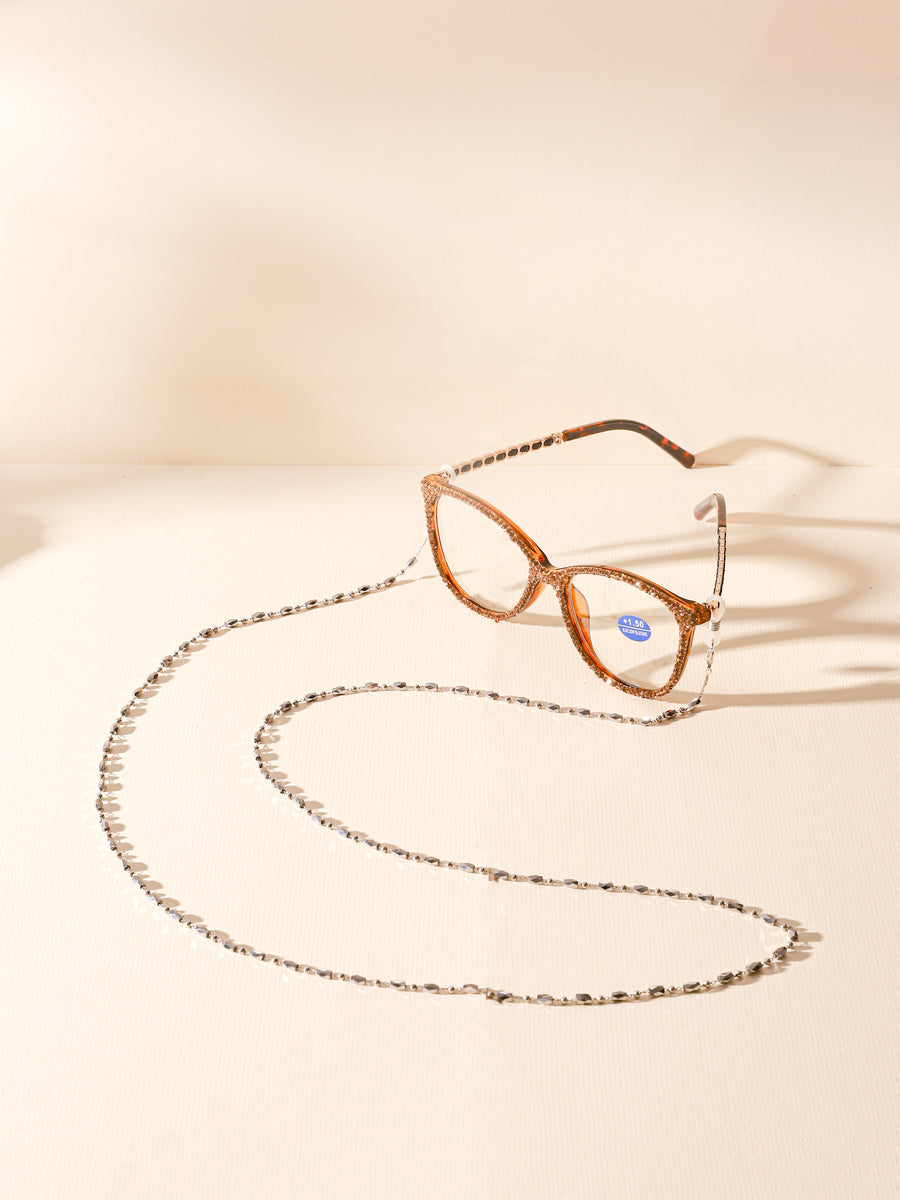 Handmade 18K Gold-Plated-CZ Glasses Lanyard EC5655