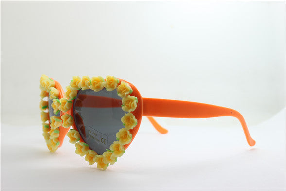 Heart Shape Floral SunGlasses G0100