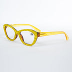 Handmade Rhinestone Round Reader G0400-Yellow