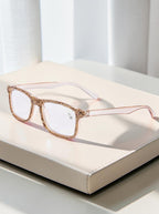 Handmade Rhinestone Rectangle Reader Glasses G0497-Gold