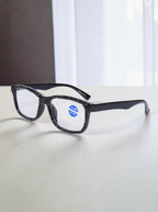 Handmade Rhinestone Rectangle Reader Glasses G0540-Black