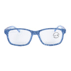 Handmade Rhinestone Rectangle Reader Glasses G0540-Blue - view 3