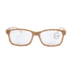 Handmade Rhinestone Rectangle Reader Glasses G0540-Gold - view 3