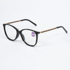Handmade Rhinestone Rectangle Reader Glasses G0542-Black - view 2