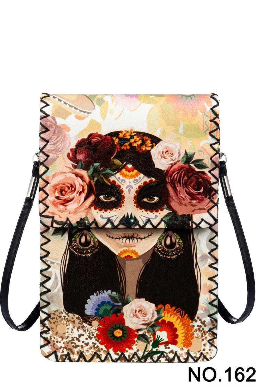 Dia De Los Muertos Girl Printed Crossbody HB0580 - No. 162