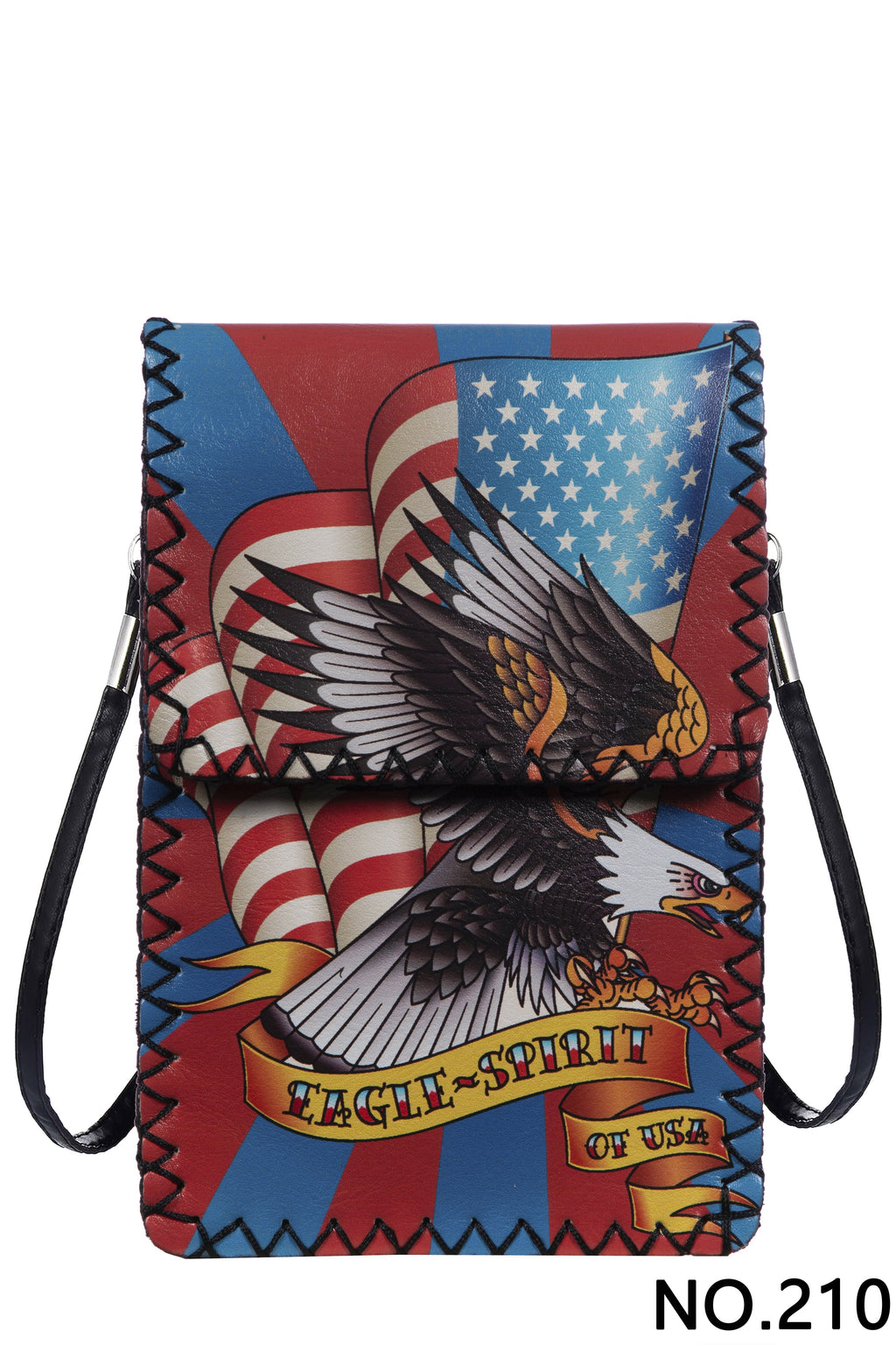 American Eagle Print Hand-Stitched Crossbody Bag HB0580 - No. 210 - view 2