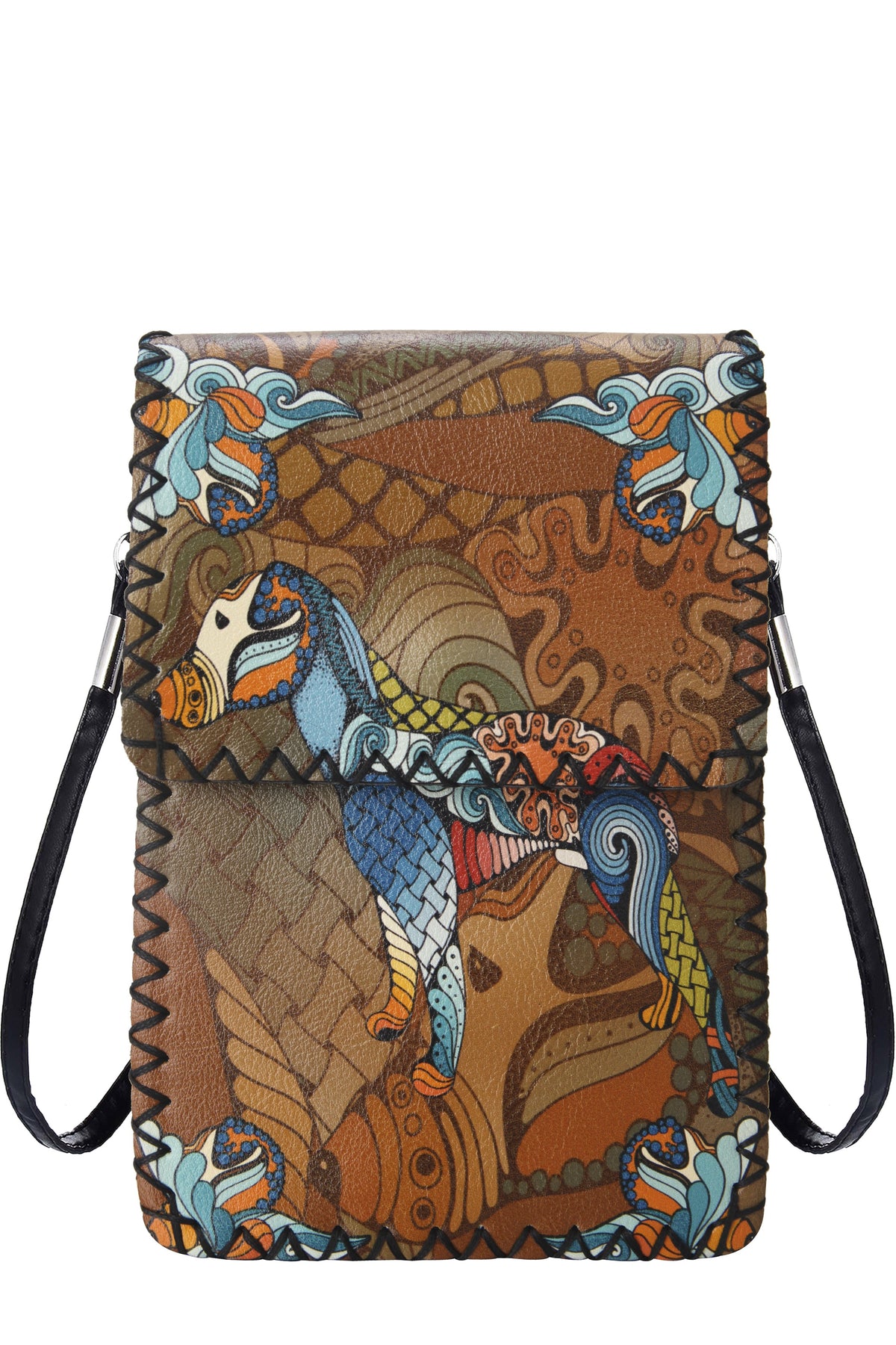 Pointer Dog Print Crossbody Bag HB0580 - No. 131 BR