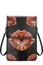 Lips Print Crossbody Bag HB0580 - No. 132 BK