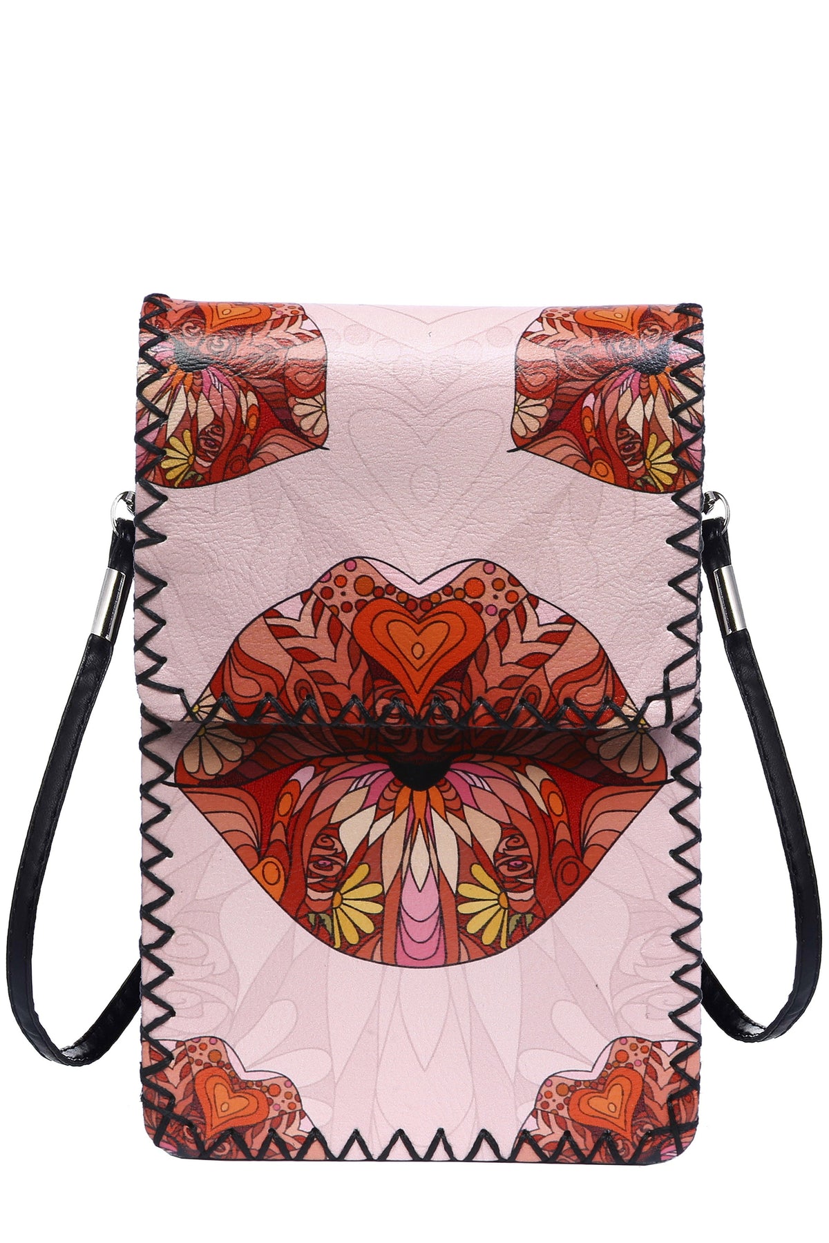Lips Print Crossbody Bag HB0580 - No. 132 BK - view 2