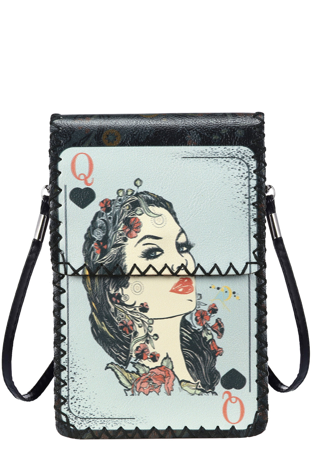 Poker Queen Print Crossbody Bag HB0580 - No. 178