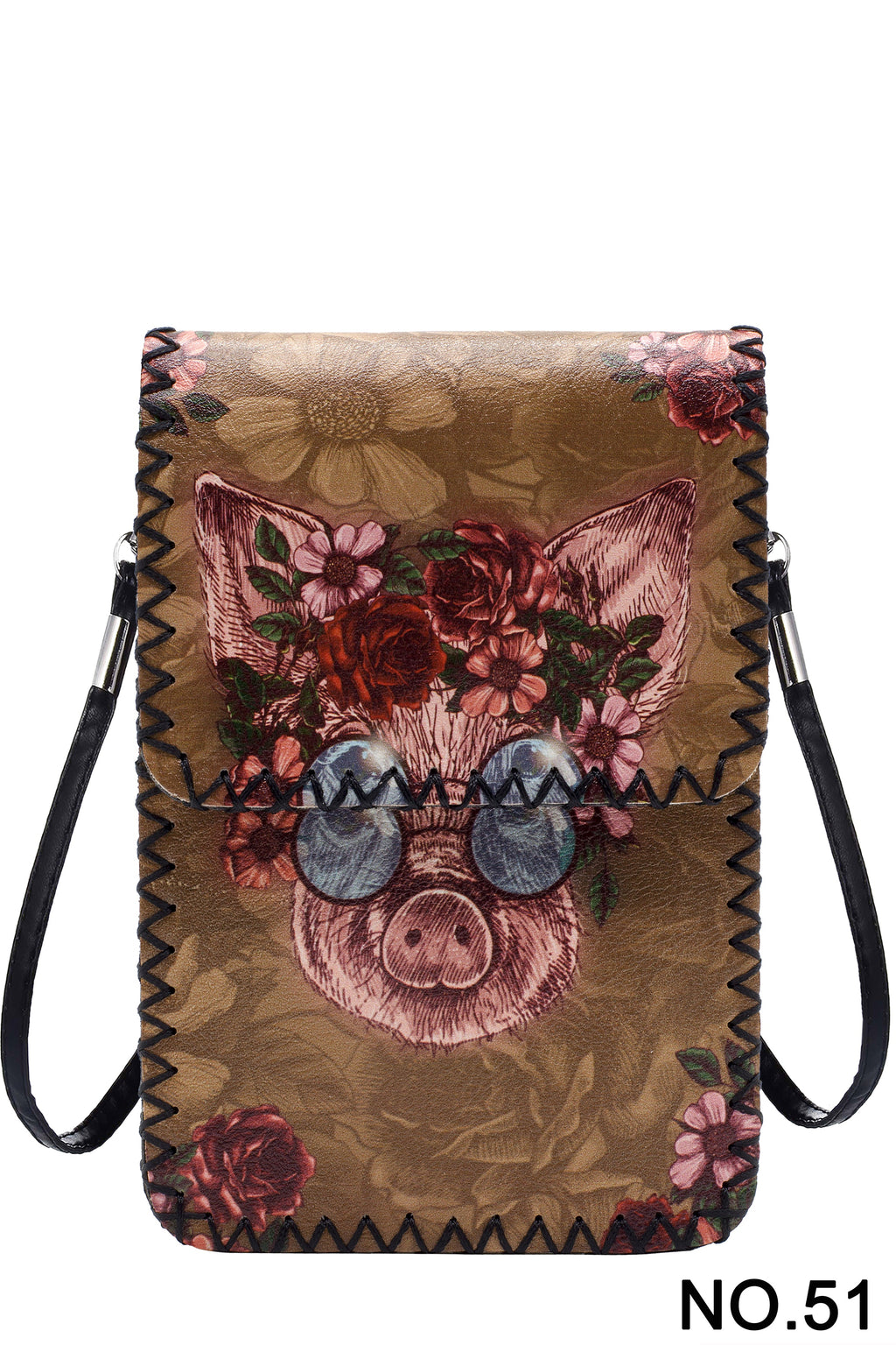 Floral Pig Printed Crossbody Bag HB0580 - No. 51 - view 3