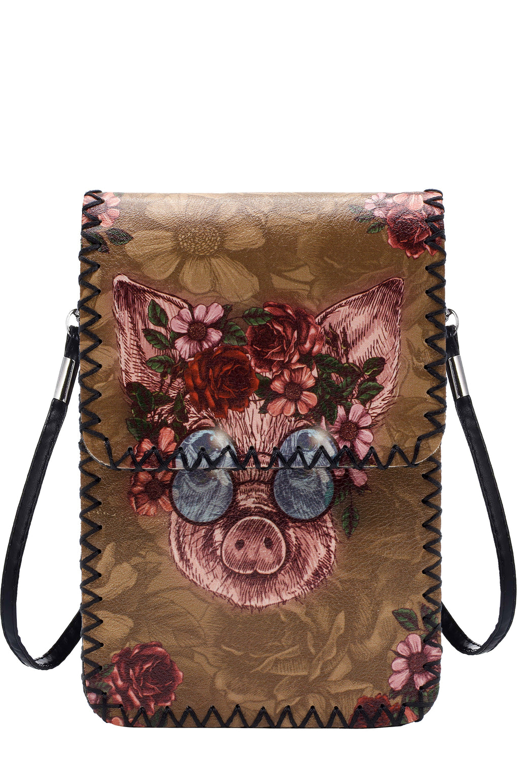 Floral Pig Printed Crossbody Bag HB0580 - No. 51