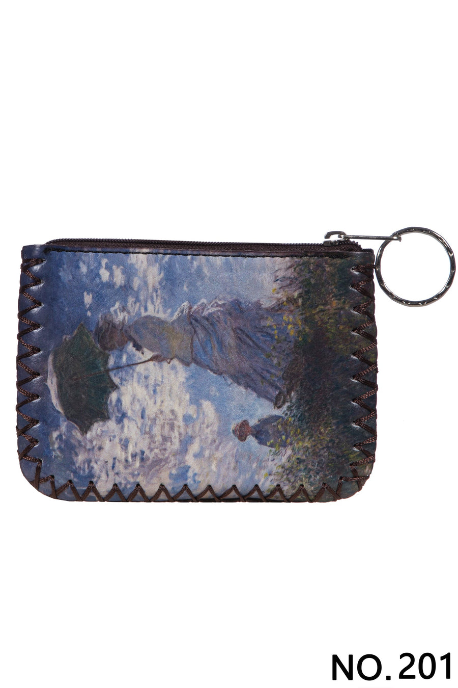 Woman with a Parasol Print Hand-Stitched Coin Purse HB0665 - No. 201