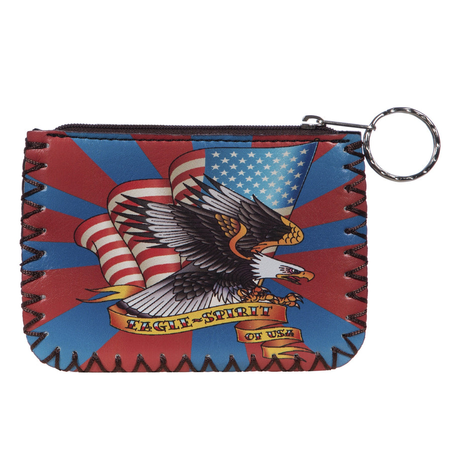 American Eagle Print Hand-Stitched Coin Purse HB0665 - No. 210