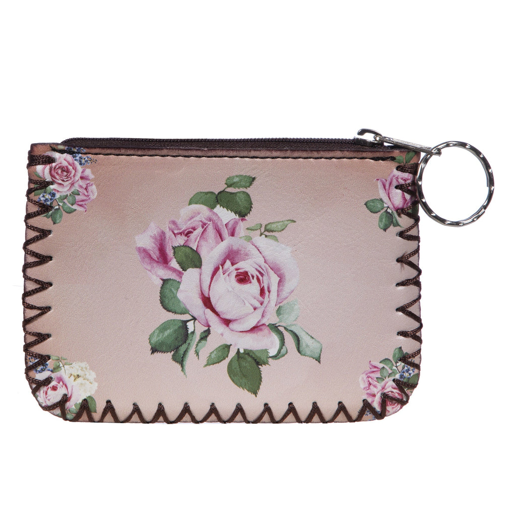 Rose Print Hand-Stitched Coin Purse HB0665 - No. 211