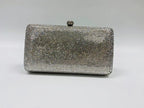 Silver Rounded Rectangle Box Evening Bag HB2408