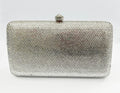 Silver Rounded Rectangle Box Evening Bag HB2408