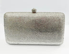 Silver Rounded Rectangle Box Evening Bag HB2408