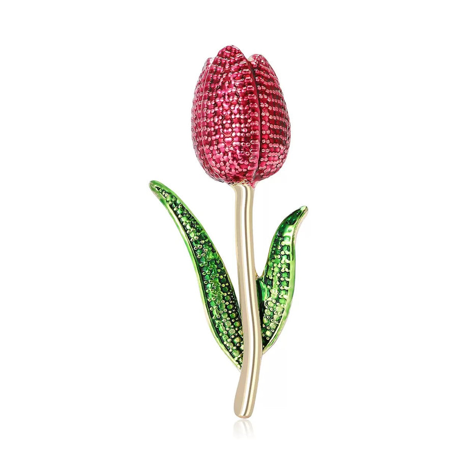 Tulip Rhinestone Brooch PA6403