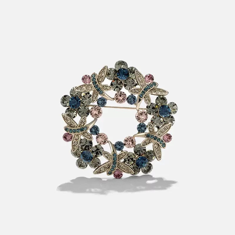 Snowflake Alloy Rhinestone Brooch PA5829