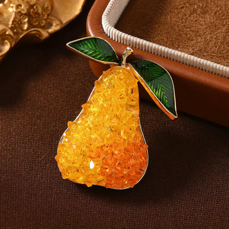 Pear Alloy Brooch PA6384