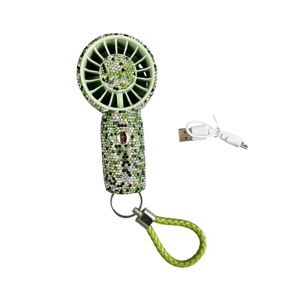 Rechargeable Ceramic Rhinestone Mini Keychain Fan K1322 - view 9
