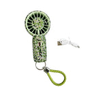 Rechargeable Ceramic Rhinestone Mini Keychain Fan K1322 - view 9