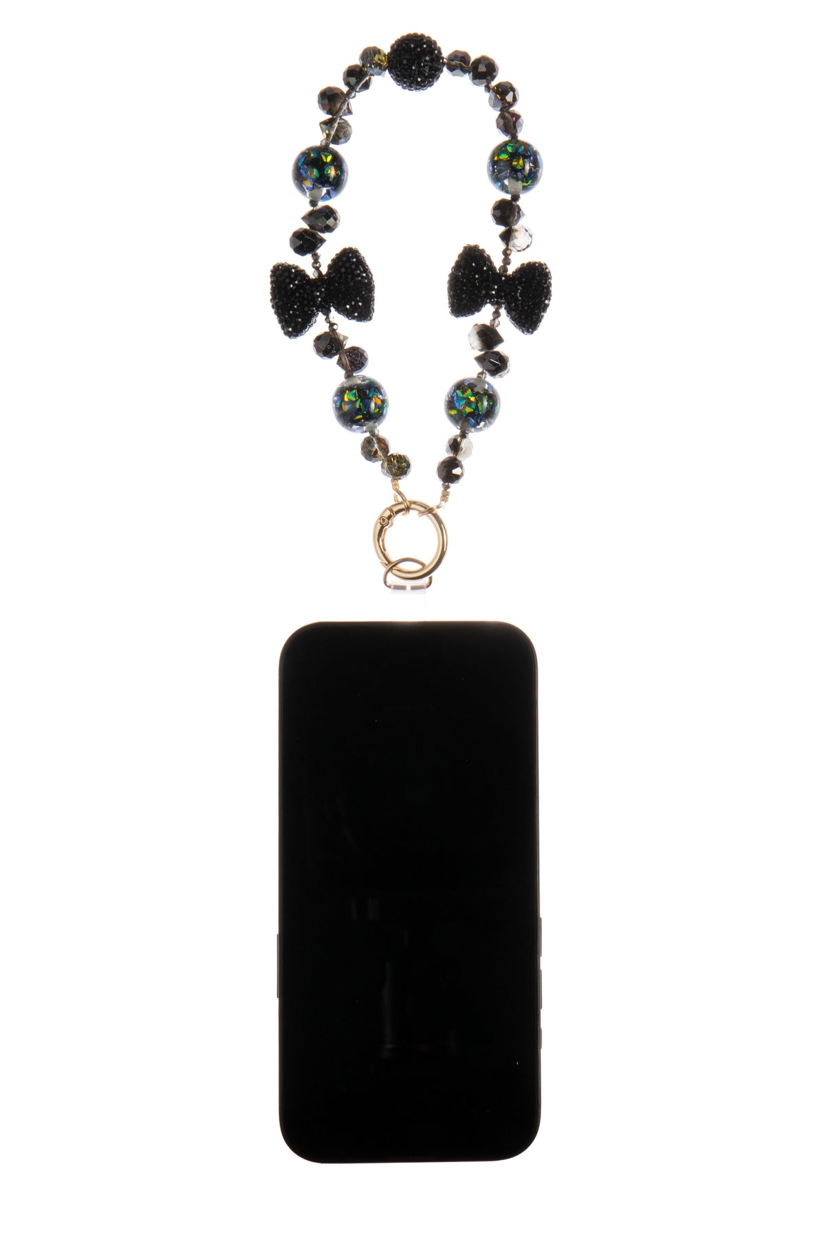 Crystal Bow Alloy Keychain Wristlet K1335 - view 2