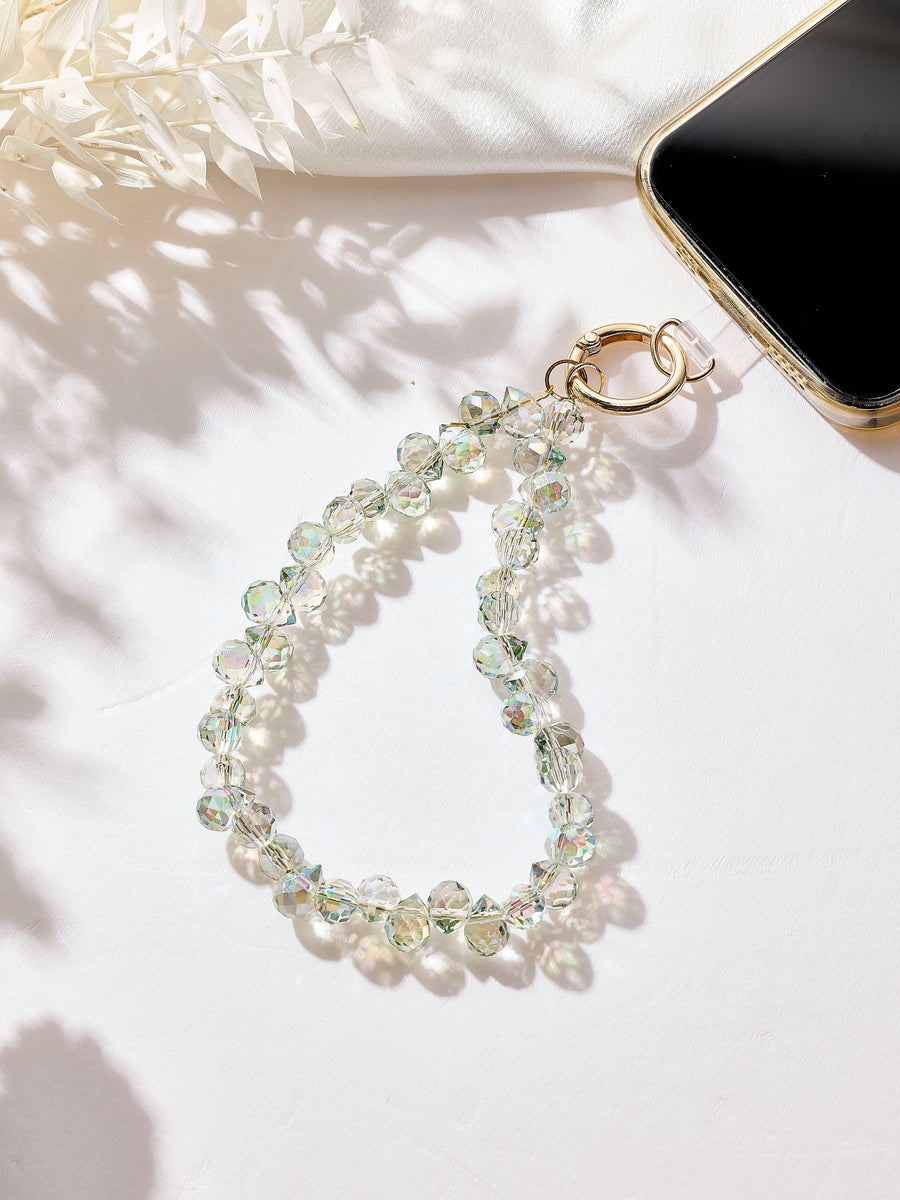 Crystal Phone Wristlet Lanyard K1339-Pale Green