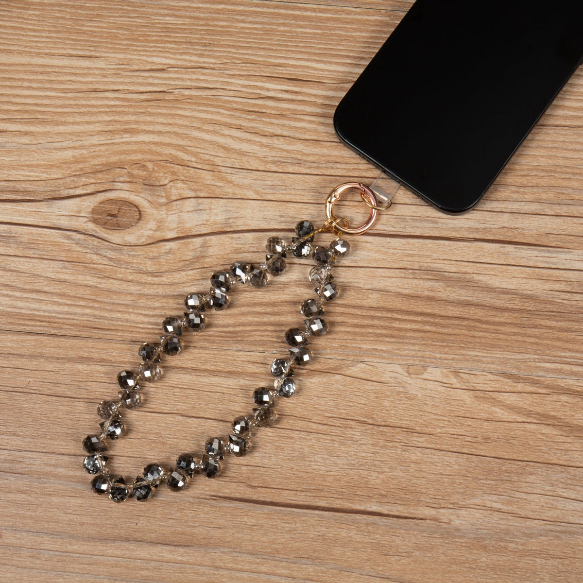 Crystal Phone Wristlet Lanyard K1339-Grey