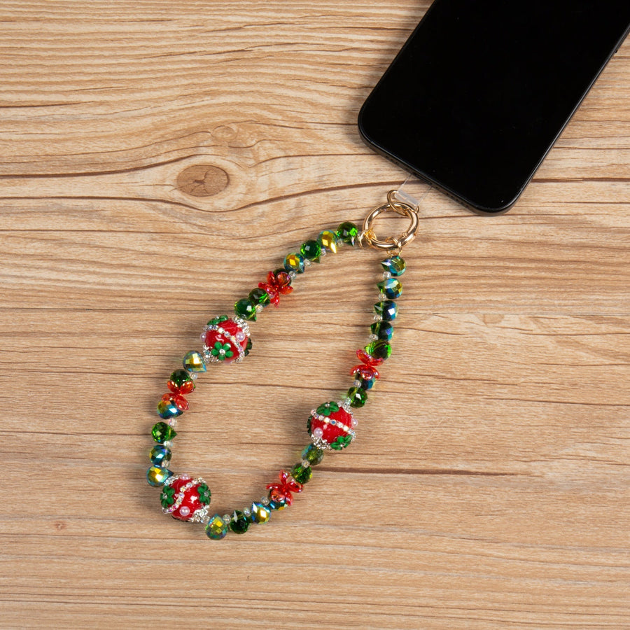Holiday Theme: Christmas Elements Phone Wristlet Lanyard K1345