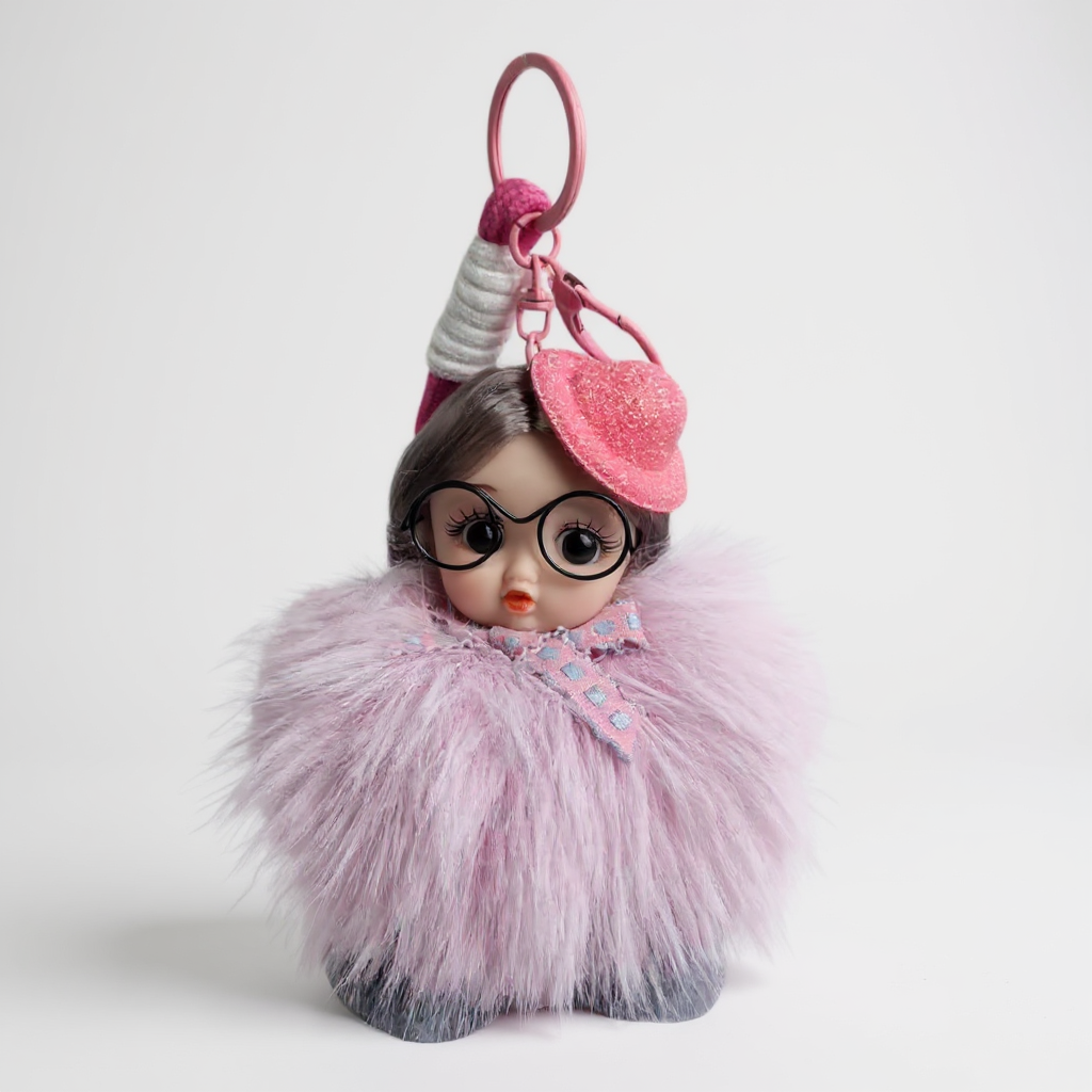 Doll With Glasses Keychain K1371 - view 4