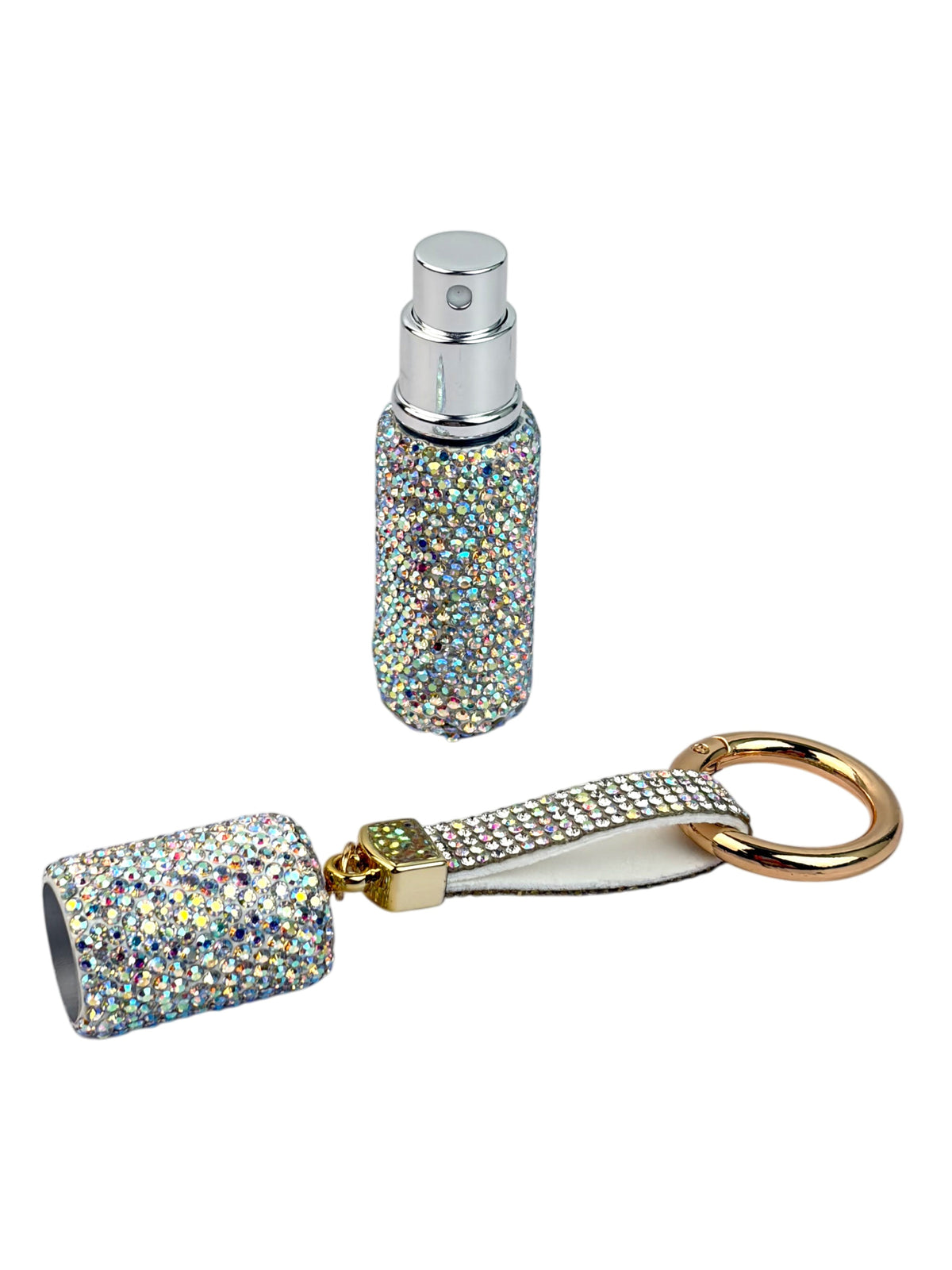 Ceramic Rhinestone Perfume Bottle Keychain K1405 - view 4