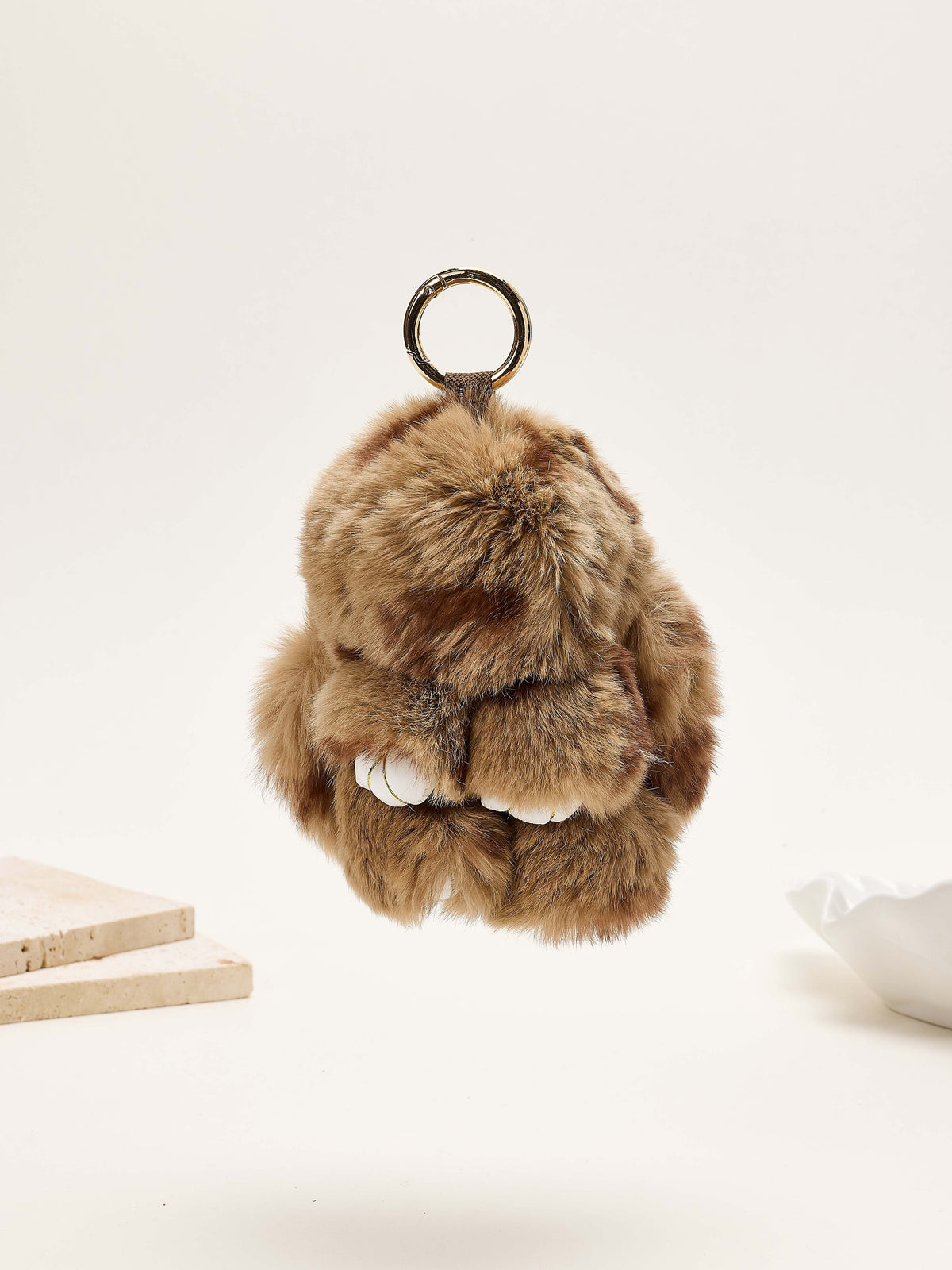 Rabbit Speckle Plush Keychain K1555 - view 3