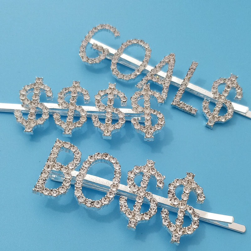 Dollar Rhinestone Hair Clip L2754