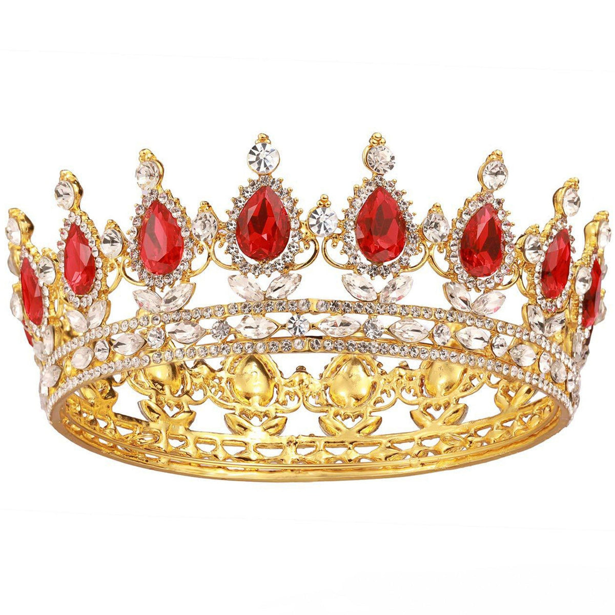 Teardrop Rhinestone Crown Headband L2879 - view 16