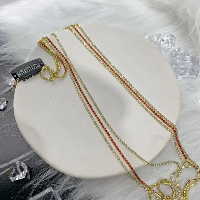 Rhinestone Tassel Hair Clip L2920
