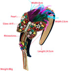Butterfly Feather Rhinestone Headband L3815 - view 2