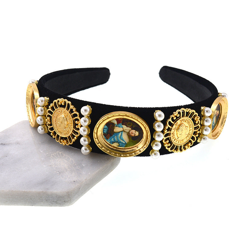 Baroque Pearl Headband L3894