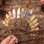 Yellow Quartz Crown Headband L4481