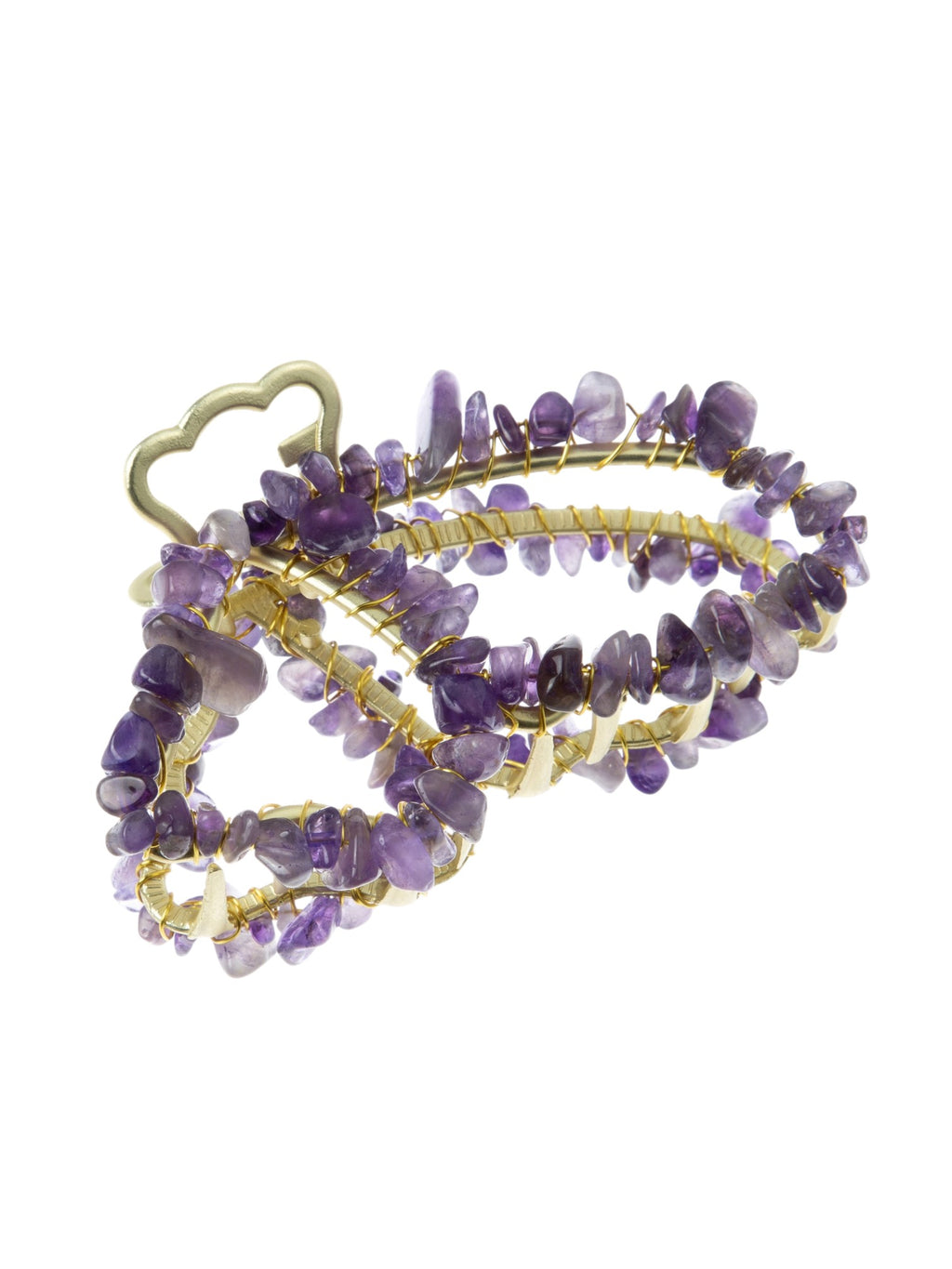Irregular Natural Stone Butterfly Hair Clip L4673