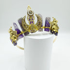 Natural Stone Moon Scepter Bee Crown Headband L4706