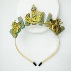 Natural Stone Moon Scepter Bee Crown Headband L4706