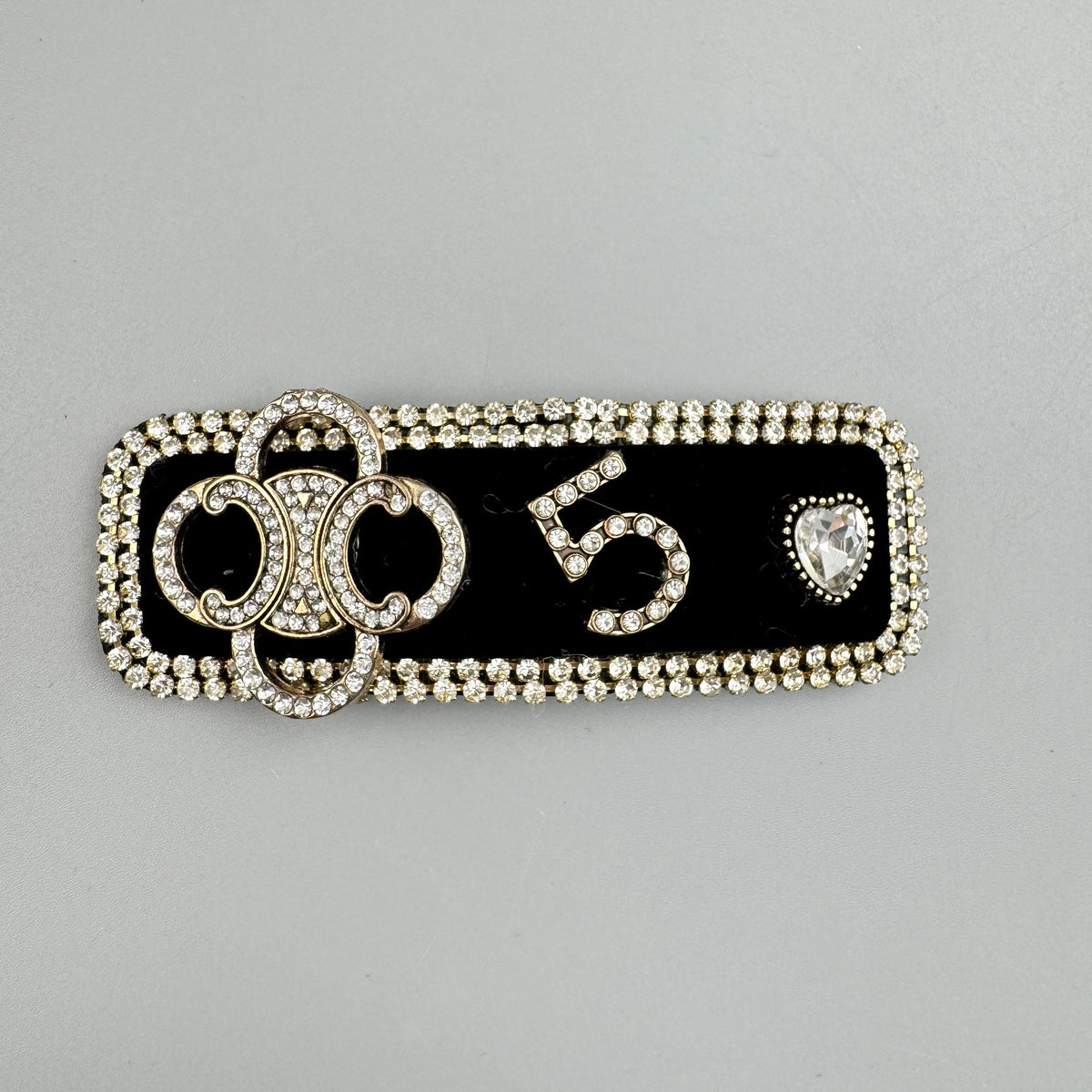 5 Rhinestone Hair Clip L4738