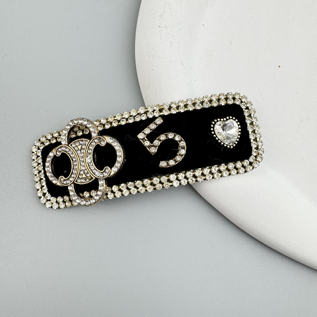 5 Rhinestone Hair Clip L4738