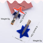 Star American Flag Acrylic Hair Clip L4857