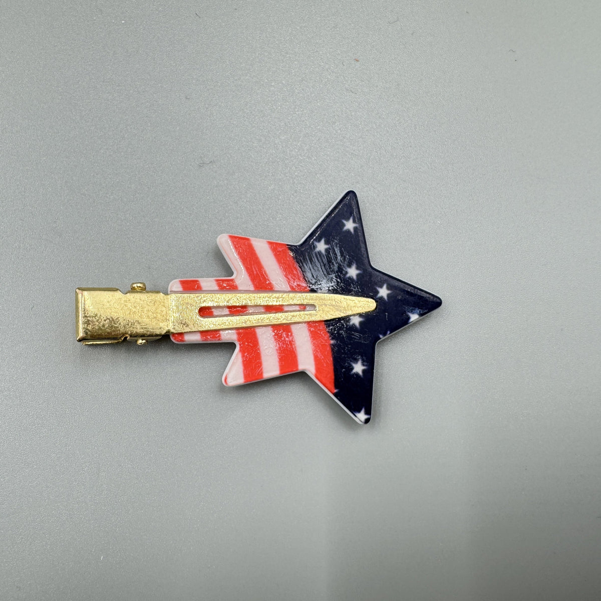 Star American Flag Acrylic Hair Clip L4857
